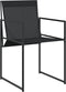 vidaXL - Tuinstoelen - 4 - st - staal - en - textileen - zwart