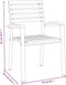 vidaXL - Tuinstoelen - 4 - st - stapelbaar - massief - acaciahout - en - metaal