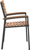 vidaXL - Tuinstoelen - 4 - st - stapelbaar - massief - acaciahout - en - metaal