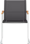 vidaXL - Tuinstoelen - 4 - st - textileen - en - roestvrij - staal - grijs