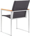 vidaXL - Tuinstoelen - 4 - st - textileen - en - roestvrij - staal - grijs