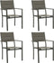 vidaXL - Tuinstoelen - 4 - st - textileen - en - staal - grijs - en - antracietkleurig