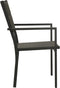 vidaXL - Tuinstoelen - 4 - st - textileen - en - staal - grijs - en - antracietkleurig