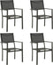 vidaXL - Tuinstoelen - 4 - st - textileen - en - staal - zwart - en - antracietkleurig