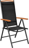 vidaXL - Tuinstoelen - 6 - st - inklapbaar - textileen - zwart