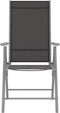 vidaXL - Tuinstoelen - 6 - st - inklapbaar - textileen - zwart