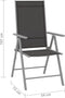 vidaXL - Tuinstoelen - 6 - st - inklapbaar - textileen - zwart
