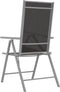 vidaXL - Tuinstoelen - 6 - st - inklapbaar - textileen - zwart