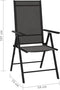 vidaXL - Tuinstoelen - 6 - st - inklapbaar - textileen - zwart