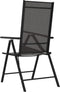 vidaXL - Tuinstoelen - 6 - st - inklapbaar - textileen - zwart
