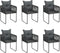 vidaXL - Tuinstoelen - 6 - st - met - kussens - poly - rattan - zwart