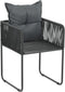 vidaXL - Tuinstoelen - 6 - st - met - kussens - poly - rattan - zwart