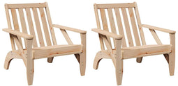 vidaXL - Tuinstoelen - Adirondack - 2 - st - 75x77x77 - cm - massief - grenenhout