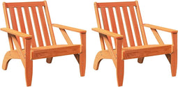 vidaXL - Tuinstoelen - Adirondack - 2 - st - 75x77x77 - cm - grenenhout - wasbruin