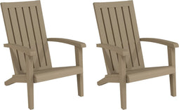 vidaXL - Tuinstoelen - Adirondack - 2 - st - polypropeen - lichtbruin