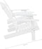 vidaXL - Tuinstoelen - Adirondack - met - tafeltje - massief - vurenhout - wit