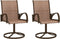 vidaXL - Tuinstoelen - draaibaar - 2 - st - textileen - en - staal - bruin