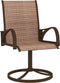 vidaXL - Tuinstoelen - draaibaar - 2 - st - textileen - en - staal - bruin