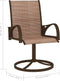 vidaXL - Tuinstoelen - draaibaar - 2 - st - textileen - en - staal - bruin