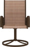 vidaXL - Tuinstoelen - draaibaar - 2 - st - textileen - en - staal - bruin