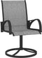 vidaXL - Tuinstoelen - draaibaar - 2 - st - textileen - en - staal - grijs
