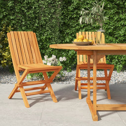 vidaXL - Tuinstoelen - inklapbaar - 2 - st - 47x47x89 - cm - massief - teakhout