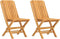 vidaXL - Tuinstoelen - inklapbaar - 2 - st - 47x47x89 - cm - massief - teakhout