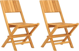 vidaXL - Tuinstoelen - inklapbaar - 2 - st - 47x61x90 - cm - massief - teakhout