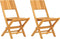 vidaXL - Tuinstoelen - inklapbaar - 2 - st - 47x61x90 - cm - massief - teakhout