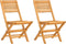 vidaXL - Tuinstoelen - inklapbaar - 2 - st - 47x62x90 - cm - massief - teakhout