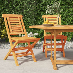 vidaXL - Tuinstoelen - inklapbaar - 2 - st - 47x63x90 - cm - massief - teakhout