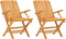 vidaXL - Tuinstoelen - inklapbaar - 2 - st - 61x67x90 - cm - massief - teakhout