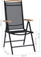 vidaXL - Tuinstoelen - inklapbaar - 2 - st - aluminium - en - textileen - zwart