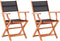 vidaXL - Tuinstoelen - inklapbaar - 2 - st - eucalyptushout - en - textileen - zwart