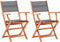 vidaXL - Tuinstoelen - inklapbaar - 2 - st - eucalyptushout - en - textileen - grijs