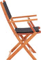 vidaXL - Tuinstoelen - inklapbaar - 2 - st - eucalyptushout - en - textileen - zwart