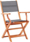 vidaXL - Tuinstoelen - inklapbaar - 2 - st - eucalyptushout - en - textileen - grijs