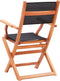 vidaXL - Tuinstoelen - inklapbaar - 2 - st - eucalyptushout - en - textileen - zwart