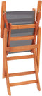 vidaXL - Tuinstoelen - inklapbaar - 2 - st - eucalyptushout - en - textileen - grijs