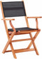 vidaXL - Tuinstoelen - inklapbaar - 2 - st - eucalyptushout - en - textileen - zwart