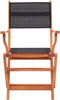 vidaXL - Tuinstoelen - inklapbaar - 2 - st - eucalyptushout - en - textileen - zwart