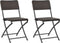 vidaXL - Tuinstoelen - inklapbaar - 2 - st - HDPE - en - staal - bruin