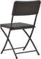 vidaXL - Tuinstoelen - inklapbaar - 2 - st - HDPE - en - staal - bruin