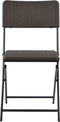 vidaXL - Tuinstoelen - inklapbaar - 2 - st - HDPE - en - staal - bruin