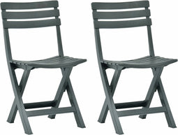 vidaXL - Tuinstoelen - inklapbaar - 2 - st - kunststof - groen