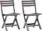 vidaXL - Tuinstoelen - inklapbaar - 2 - st - kunststof - mokka