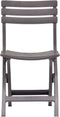 vidaXL - Tuinstoelen - inklapbaar - 2 - st - kunststof - mokka