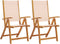 vidaXL - Tuinstoelen - inklapbaar - 2 - st - massief - acaciahout - en - textileen
