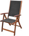 vidaXL - Tuinstoelen - inklapbaar - 2 - st - massief - acaciahout - en - textileen