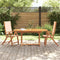 vidaXL - Tuinstoelen - inklapbaar - 2 - st - massief - acaciahout - en - textileen